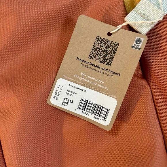 NWT Patagonia Refugio 26L Daypack Sienna Clay One Size - Picture 3 of 4